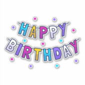 Sticker anniversaire heureux (Devant)