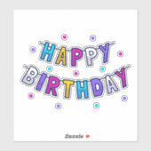 Sticker anniversaire heureux (Feuille)