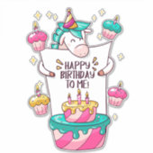 Sticker anniversaire heureux anniversaire pour moi (Devant)