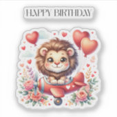 Sticker Anniversaire Lion Volant (Devant)