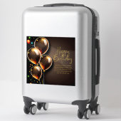 Sticker Anniversaire Noir et Or (Sur valise)