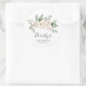 Sticker Anniversaire Personnalisé 18ème Rose Blanc (Sac)