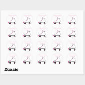 Sticker Anniversaire Pretty Pink Roller (Feuille)