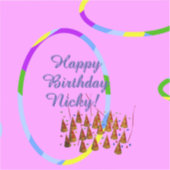 Sticker Anniversaire rose (Recto)