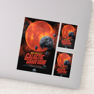 Sticker Annonce De Film D'Horreur Sci-Fi, Graveyard Galact
