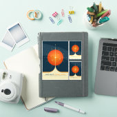 Sticker Annonce Sci-Fi, Horloge Atomique Orange, Espace Pr (Couverture iPad)