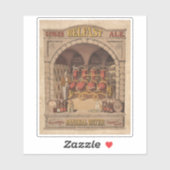 Sticker Annonce Vintage Pour Belfast Ginger Ale. (Feuille)