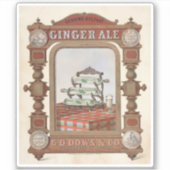 Sticker Annonce Vintage Pour Belfast Ginger Ale. 2 (Devant)