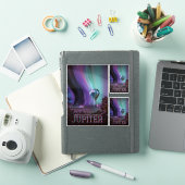 Sticker Annonce Voyage Sci-Fi, Planet Jupiter (Couverture iPad)