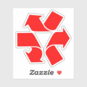 Sticker Annuler le recyclage du symbole (Feuille)