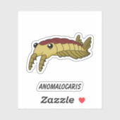 Sticker Anomalocaris - Créature maritime préhistorique Vin (Feuille)