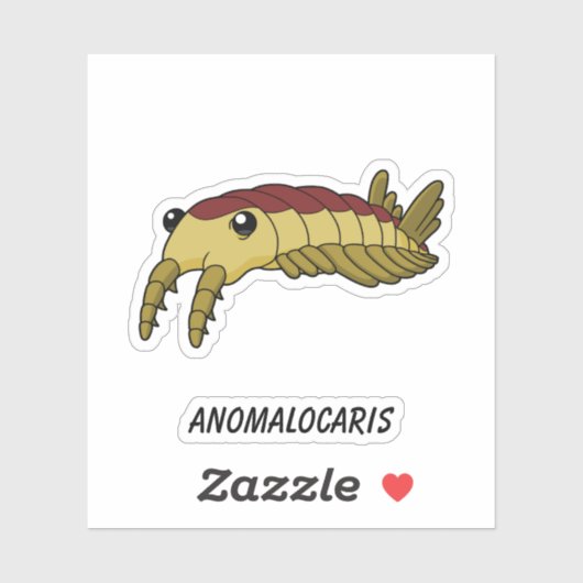 Sticker Anomalocaris - Créature maritime préhistorique Vin (Feuille)