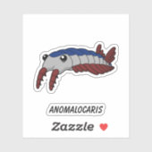 Sticker Anomalocaris - Créature maritime préhistorique Vin (Feuille)