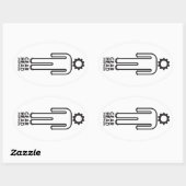 Sticker anonyme en tête d'engrenage (Feuille)