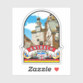 Sticker Ansbach Vintage souvenir (Feuille)