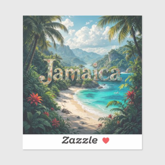 Sticker anse jamaïcaine (Feuille)