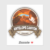 Sticker Antelope Canyon Arizona Travel Badge (Feuille)
