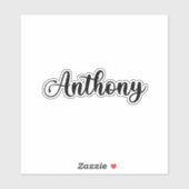Sticker Anthony Name - Calligraphie manuscrite (Feuille)