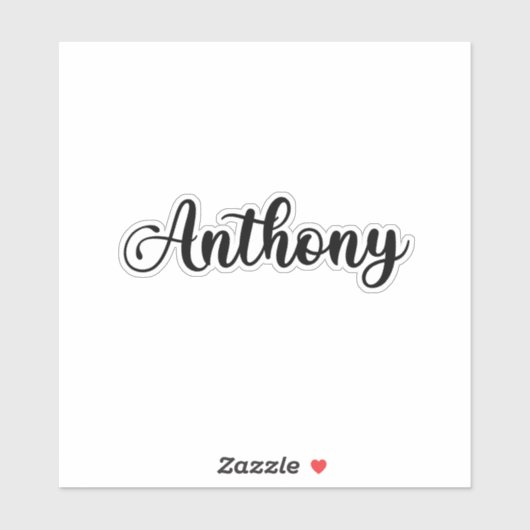 Sticker Anthony Name - Calligraphie manuscrite (Feuille)