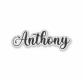 Sticker Anthony Name - Calligraphie manuscrite (Devant)