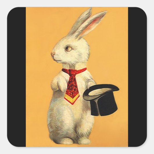 Sticker  Anthro Magic Pet Trick Rabbit Hare (Voorkant)