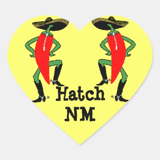 Sticker Anthropomorphic Chili Pepper Mannen Hatch (Voorkant)