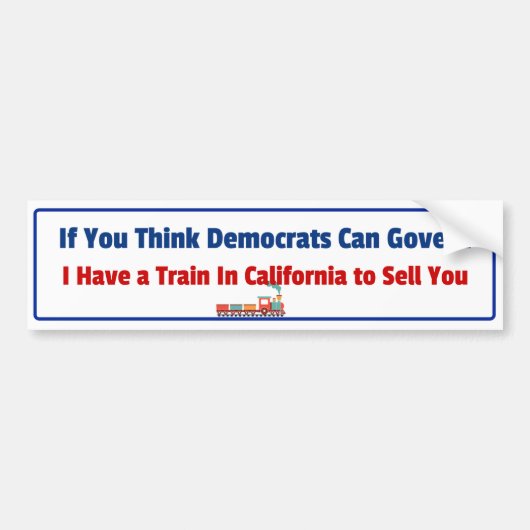 Sticker anti-démocrate conservateur (Devant)