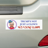 Sticker anti Donald Trump Clown effrayant (En voiture)