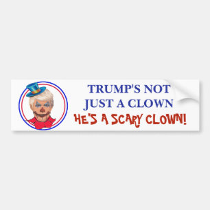 Sticker anti Donald Trump Clown effrayant