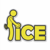 Sticker Anti ICE f*ck ICE Anti Deportation resist car  (Devant)