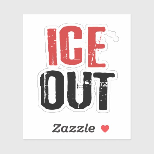 Sticker Anti ICE Out Political Activism Protest (Feuille)