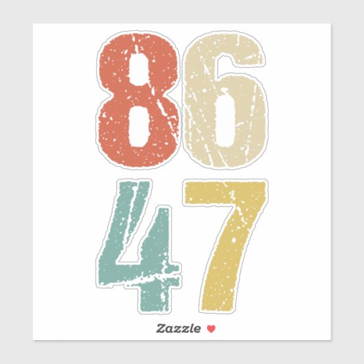 Sticker Anti-Trump - 86 47 I (Feuille)