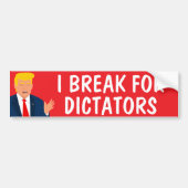 Sticker anti-Trump Bumper - Je me casse pour les d (Devant)
