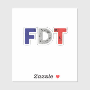 Sticker Anti Trump Maga FDT résiste à la démocratie rétro