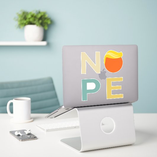 Sticker Anti-Trump - Nope Edition III (Ordinateur portable sur le bureau)