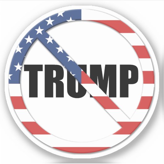 Sticker Anti-Trump pro-démocratie (Devant)