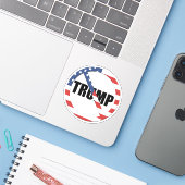 Sticker Anti-Trump pro-démocratie (Ordinateur portable avec iPhone)