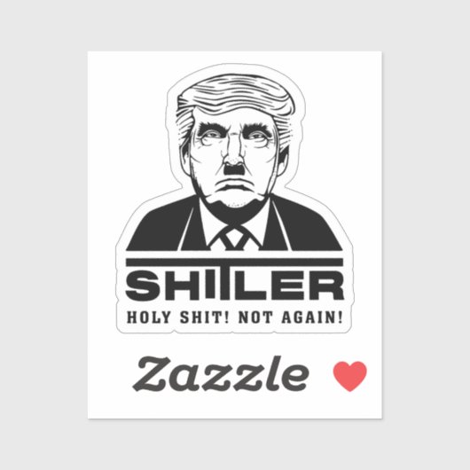 Sticker anti-Trump (SHITLER) drôle (Feuille)