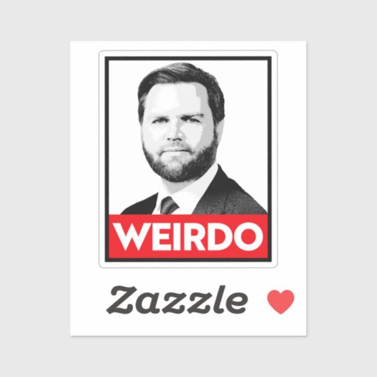 Sticker Anti Trump Vance - Dingue (Feuille)