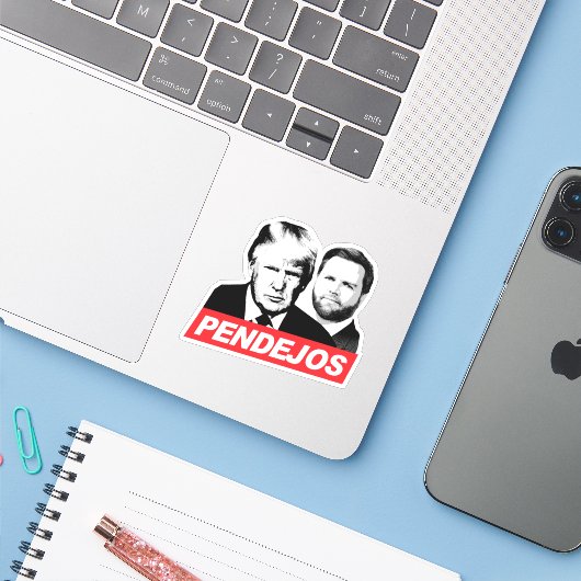 Sticker Anti Trump Vance - Pendejos (Ordinateur portable avec iPhone)