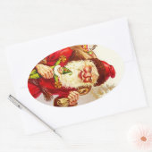 Sticker Antiek Evergreen Forest Santa Christmas (Envelop)