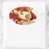 Sticker Antiek Evergreen Forest Santa Christmas (Tas)