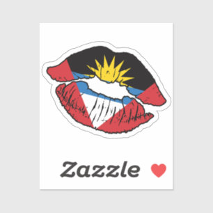 Sticker Antigua-et-Barbuda Antiguan Lipstick Lover Drapeau