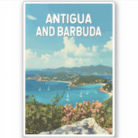 Antigua-et-Barbuda Illustration Voyage Art Retro