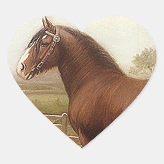 Sticker Antique Bay Clydesdale Draft Horse Parade (Devant)