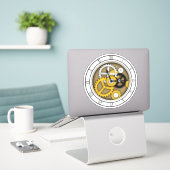 Sticker Antique Clockface avec Trompe L'oeil Gears Decal (Ordinateur portable sur le bureau)
