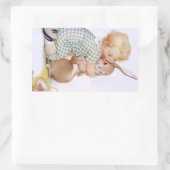 Sticker Antique lapin adorable Enlacés de lapin (Sac)