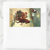 Sticker Antique Noël Gr One Horse Open Sleigh (Sac)