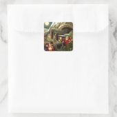 Sticker Antique Noël Père Noël Train Moon (Sac)