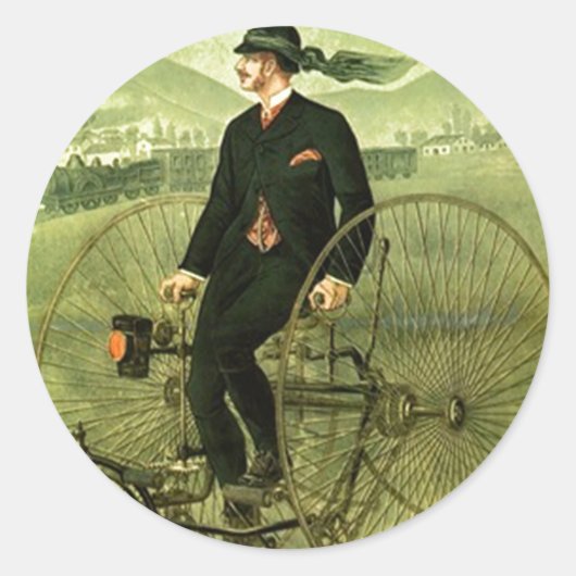 Sticker Antique Vélo Tricycle Publicité Vélo (Devant)